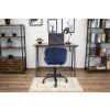 NOTO VELVET modré – elegantní čalouněná židle s kolečky pro pohodlnou práci