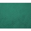 Zelený sametový přehoz na postel se vzorem ARROW VELVET (Rozměr 220 x 240 cm)