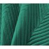 Zelený sametový přehoz na postel se vzorem ARROW VELVET (Rozměr 220 x 240 cm)