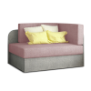 Malá rozkládací pohovka ROSA světle růžová/světle šedá s elegantním designem