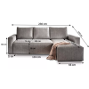 60589 3 stylova seda rohova pohovka cosaro oboustranna s polstarky