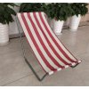 60304 1 lehatko sand s tmave ruzovymi pruhy stylove plazove skladaci lehatko