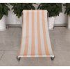 60319 skladaci plazove lehatko sand s oranzovymi pruhy pohodli na plazi