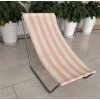 60319 1 lehatko sand s oranzovymi pruhy stylove plazove skladaci lehatko