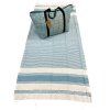 Set plážové tašky a osušky HAMAM 75x150 cm, tyrkysový, 100% organická bavlna