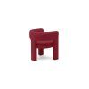 Designové křeslo ALPAH B VELVET v barvě vína