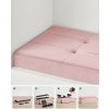 Růžový taburet s úložným prostorem OTTOMAN 110x38 cm – stylový a praktický doplněk do ložnice.