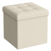Taburet s úložným prostorem OTTOMAN 30x30 cm, krémový – stylový a praktický
