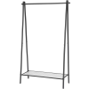 Praktický šatní regál STEEW černý 92,5x153 cm s odkládací policí
