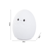 Roztomilá LED noční lampa EGG bílá 12,5 cm – měkké světlo pro klidný spánek