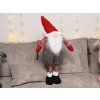 Vánoční dekorativní trpaslík GNOME 90 cm, červený s vánočním motivem