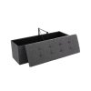 Tmavě šedý úložný taburet OTTOMAN 110x38 cm – ideální do obýváku