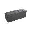Taburet OTTOMAN tmavě šedý 110x38 cm s velkým úložným prostorem