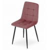 Designová židle KARA růžová sametová pro stylové jídelní prostory