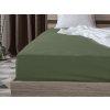 65684 2 tmave zelene jersey prosteradlo exclusive 160x200 cm na dvouluzko