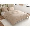 Elegantní hotelové povlečení JASMINE béžové – proužek 2 cm z mikrovlákna