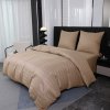 Luxusní hotelové povlečení JASMINE béžové – proužek 2 cm