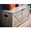 Úložný box s víkem LEHAC – 100x46 cm, přírodní dekor dub sonoma