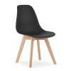 Stylová sada jídelních židlí KITO černých – 4 kusy s moderním designem