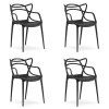 66770 31 moderni plastove zidle kato cerne sada 4 ks pro stylovy interier