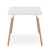 Designový jídelní set: bílý stůl ADRIA a černé židle BALI MARK