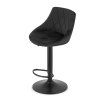 66851 2 cerna barova zidle velvet kast s cernou nohou