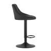 66851 5 cerna barova zidle velvet kast s cernou nohou