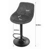66851 6 cerna barova zidle velvet kast s cernou nohou