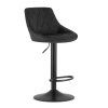 66851 cerna barova zidle velvet kast s cernou nohou