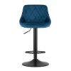 66860 1 modra barova zidle velvet kast s cernou nohou