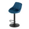 66860 2 modra barova zidle velvet kast s cernou nohou