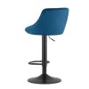 66860 4 modra barova zidle velvet kast s cernou nohou