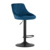 66860 modra barova zidle velvet kast s cernou nohou