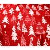 Pohodlné povlečení mikroplyš CHRISTMAS TREES červené pro slavnostní atmosféru