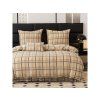 Povlečení mikroplyš PLAID krémové – klasický kostkovaný design