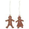 Vánoční ozdoba GINGERBREAD hnědá ve tvaru perníčku