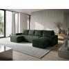 76967 2 designova sedaci souprava do u smart cosaro tmave zelena 295x140 cm s mekkym zebrovanym calounenim