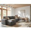 76988 4 moderni sedaci souprava smart cosaro do u 295x140 cm v tmave sede barve pro pohodlne posezeni