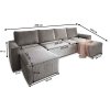 76991 4 designova sedaci souprava do u cosaro svetle seda