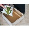 Elegantní šedý taburet COSARO 65x65 cm s úložným prostorem