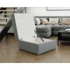 Designový taburet ZENOVA 65 x 65 cm v hořčicové barvě – skvělý doplněk do obývacího pokoje.