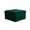kronos 19Moderní taburet s úložným prostorem v tmavě zelené – skvěle ladí s dřevem a kovovými prvky.