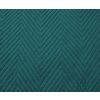 Tyrkysový sametový přehoz na postel se vzorem ARROW VELVET (Rozměr 220 x 240 cm)