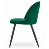 Designová jídelní židle BELLO – zelený samet a černé nohy pro moderní vzhled