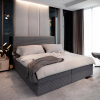 Čalouněná postel boxspring ISPIRA 140x200 cm – elegantní šedá