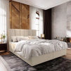 Luxusní čalouněná postel boxspring MERALIS 160x200 cm béžová