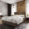 Komfortní boxspring postel MERALIS 160x200 cm v hnědé barvě