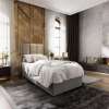 Čalouněná postel boxspring MERALIS 100x200 cm šedá – moderní elegance