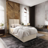 Čalouněná postel boxspring MERALIS 100x200 cm béžová – moderní elegance