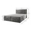 Designová boxspring postel GLORIEN VELVET 180x200 cm v sametovém provedení